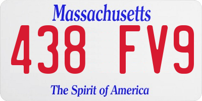 MA license plate 438FV9