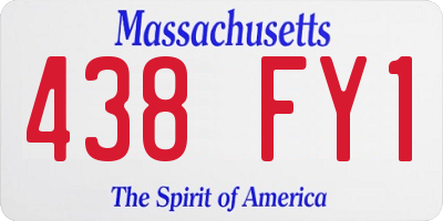 MA license plate 438FY1