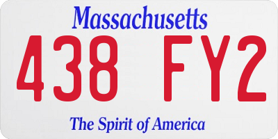 MA license plate 438FY2