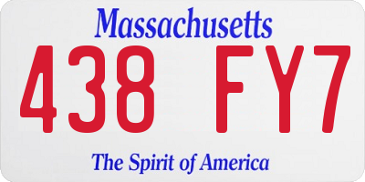 MA license plate 438FY7