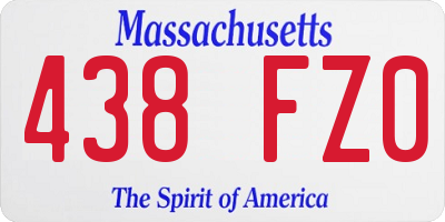 MA license plate 438FZ0