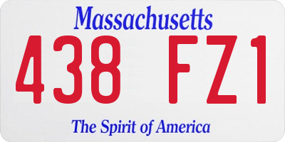 MA license plate 438FZ1