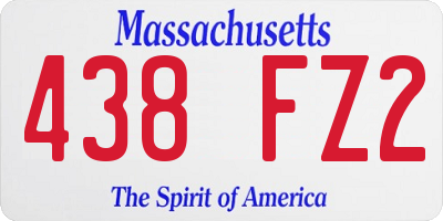 MA license plate 438FZ2
