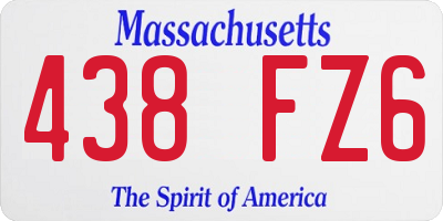 MA license plate 438FZ6