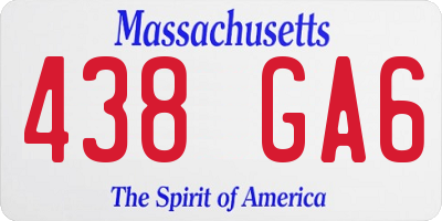 MA license plate 438GA6