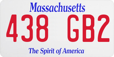MA license plate 438GB2