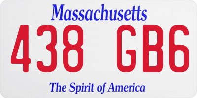 MA license plate 438GB6