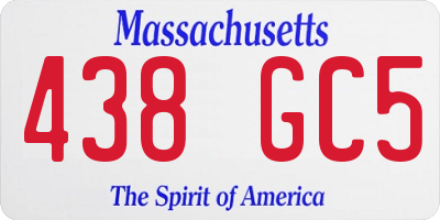 MA license plate 438GC5