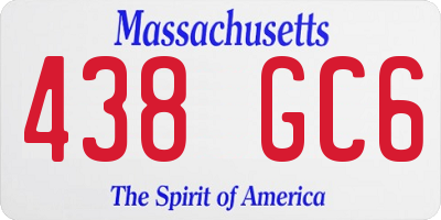 MA license plate 438GC6