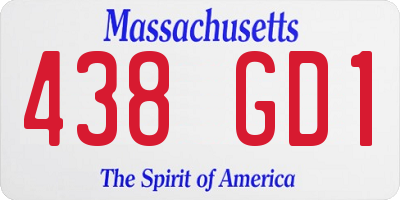 MA license plate 438GD1