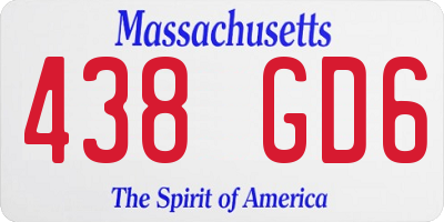 MA license plate 438GD6
