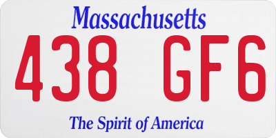 MA license plate 438GF6