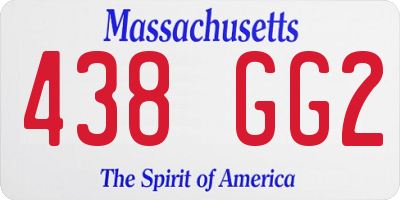 MA license plate 438GG2