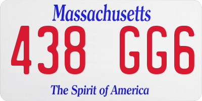 MA license plate 438GG6