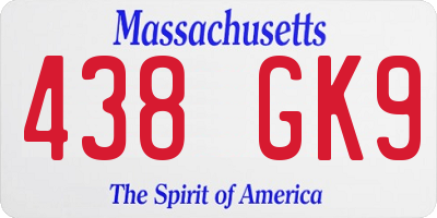 MA license plate 438GK9