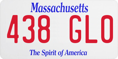 MA license plate 438GL0
