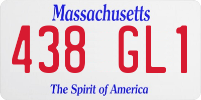 MA license plate 438GL1