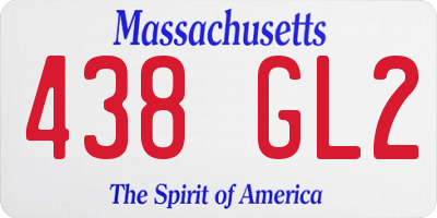 MA license plate 438GL2