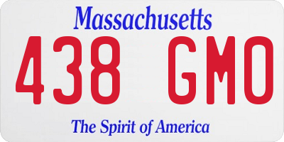 MA license plate 438GM0