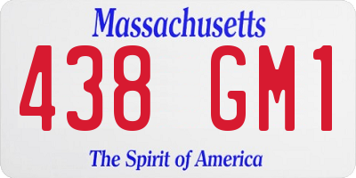 MA license plate 438GM1