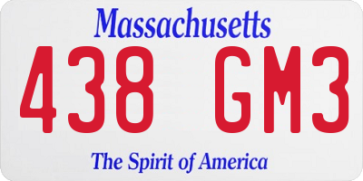 MA license plate 438GM3