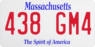 MA license plate 438GM4