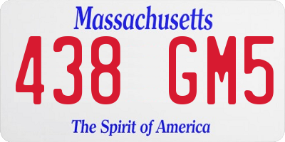MA license plate 438GM5