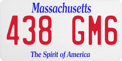 MA license plate 438GM6