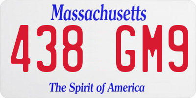 MA license plate 438GM9