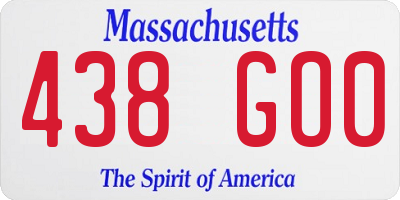 MA license plate 438GO0