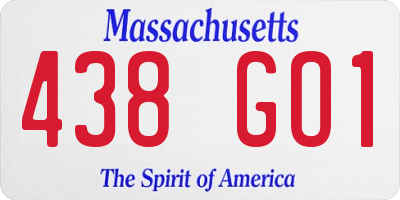 MA license plate 438GO1