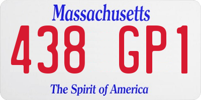 MA license plate 438GP1
