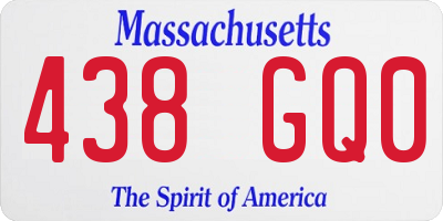 MA license plate 438GQ0