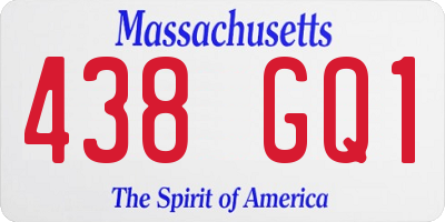 MA license plate 438GQ1