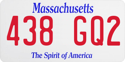 MA license plate 438GQ2