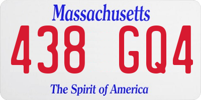 MA license plate 438GQ4