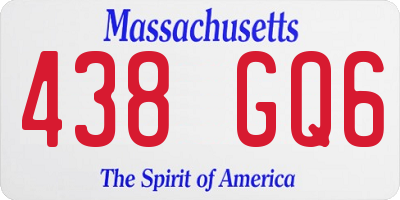 MA license plate 438GQ6