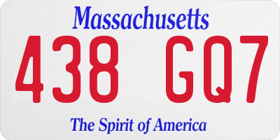 MA license plate 438GQ7