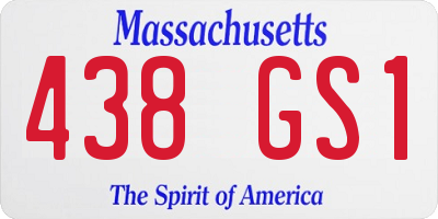 MA license plate 438GS1