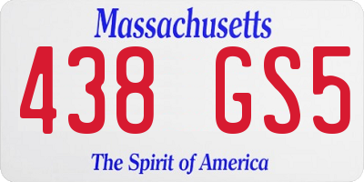 MA license plate 438GS5