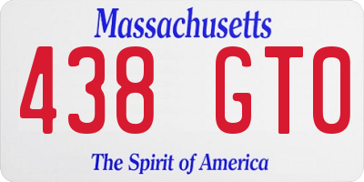 MA license plate 438GT0