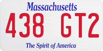MA license plate 438GT2