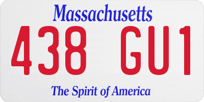 MA license plate 438GU1