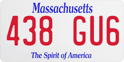 MA license plate 438GU6