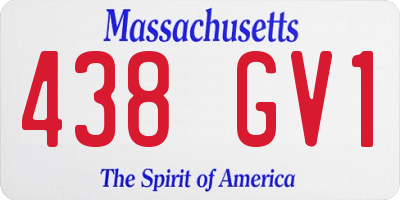 MA license plate 438GV1