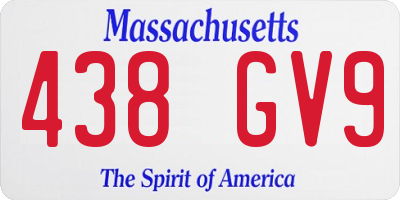MA license plate 438GV9