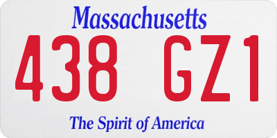 MA license plate 438GZ1