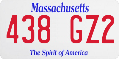 MA license plate 438GZ2