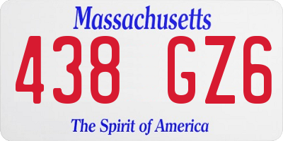 MA license plate 438GZ6