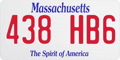 MA license plate 438HB6